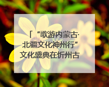 “歌游内蒙古·北疆文化神州行”文化盛典在忻州古城上演——蒙晋文化交融共谱文旅融合新篇