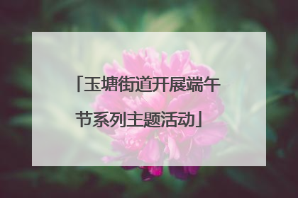 玉塘街道开展端午节系列主题活动