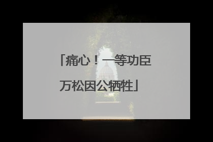 痛心！一等功臣万松因公牺牲
