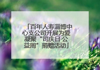 百年人寿淄博中心支公司开展为爱凝聚“司庆日·公益周”捐赠活动