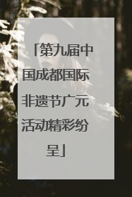 第九届中国成都国际非遗节广元活动精彩纷呈
