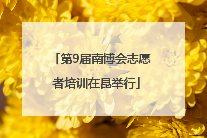 第9届南博会志愿者培训在昆举行