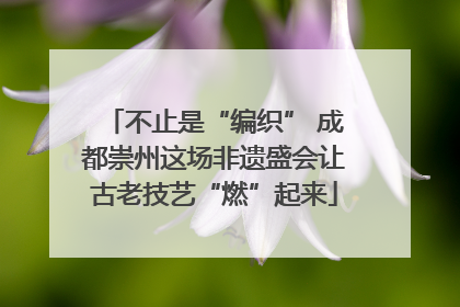 不止是“编织” 成都崇州这场非遗盛会让古老技艺“燃”起来