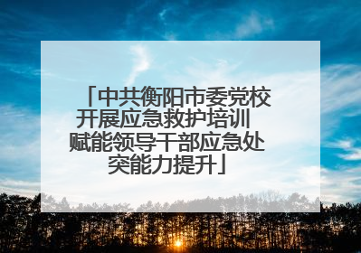 中共衡阳市委党校开展应急救护培训 赋能领导干部应急处突能力提升