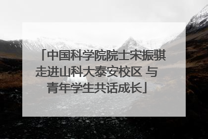 中国科学院院士宋振骐走进山科大泰安校区 与青年学生共话成长