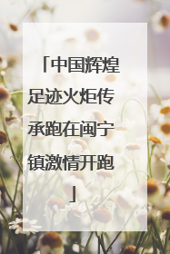 中国辉煌足迹火炬传承跑在闽宁镇激情开跑