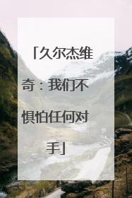 久尔杰维奇：我们不惧怕任何对手