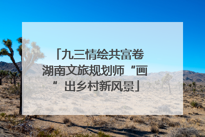 九三情绘共富卷 湖南文旅规划师“画”出乡村新风景