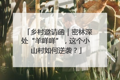 乡村邀请函｜密林深处“羊咩咩”，这个小山村如何逆袭？