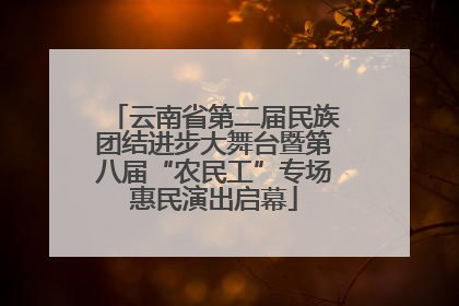 云南省第二届民族团结进步大舞台暨第八届“农民工”专场惠民演出启幕