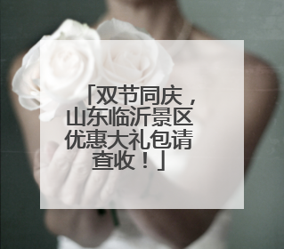 双节同庆，山东临沂景区优惠大礼包请查收！