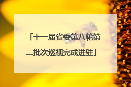 十一届省委第八轮第二批次巡视完成进驻