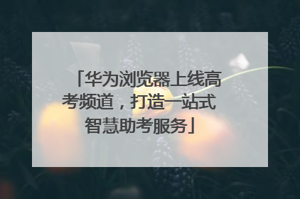 华为浏览器上线高考频道，打造一站式智慧助考服务