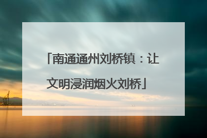 南通通州刘桥镇：让文明浸润烟火刘桥