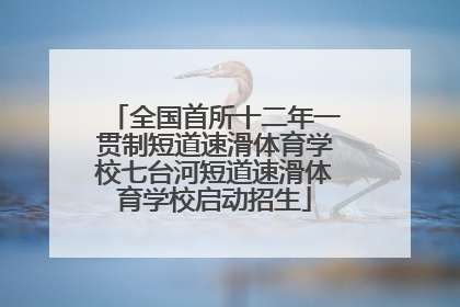 全国首所十二年一贯制短道速滑体育学校七台河短道速滑体育学校启动招生