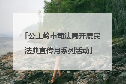 公主岭市司法局开展民法典宣传月系列活动