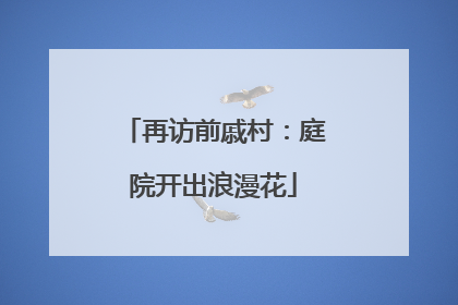 再访前戚村：庭院开出浪漫花
