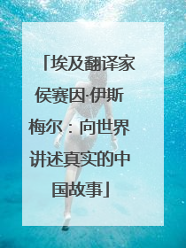 埃及翻译家侯赛因·伊斯梅尔：向世界讲述真实的中国故事