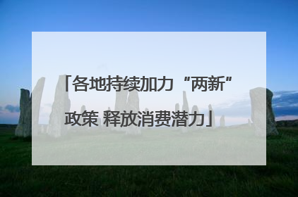 各地持续加力“两新”政策 释放消费潜力
