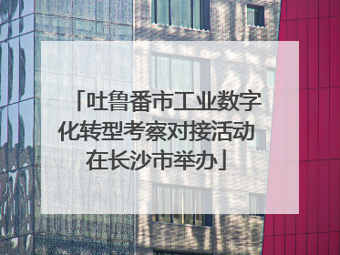 吐鲁番市工业数字化转型考察对接活动在长沙市举办