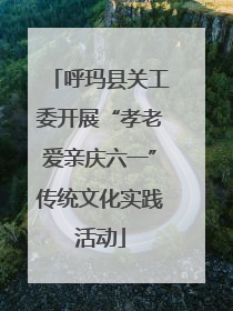 呼玛县关工委开展“孝老爱亲庆六一”传统文化实践活动