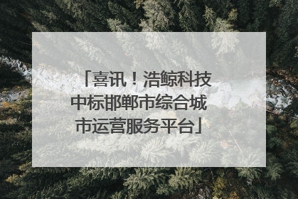 喜讯！浩鲸科技中标邯郸市综合城市运营服务平台