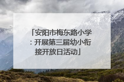 安阳市梅东路小学：开展第三届幼小衔接开放日活动
