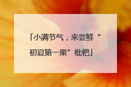 小满节气，来尝鲜“初夏第一果”枇杷