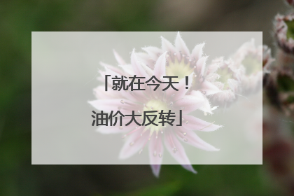 就在今天！油价大反转