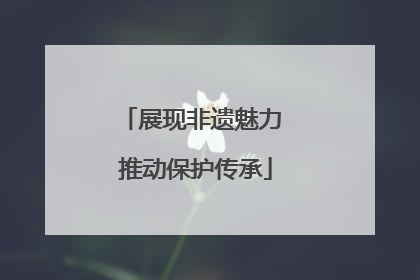 展现非遗魅力 推动保护传承