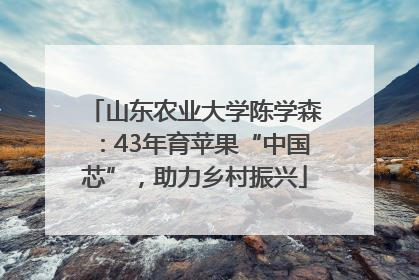 山东农业大学陈学森：43年育苹果“中国芯”，助力乡村振兴