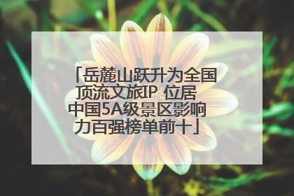 岳麓山跃升为全国顶流文旅IP 位居中国5A级景区影响力百强榜单前十