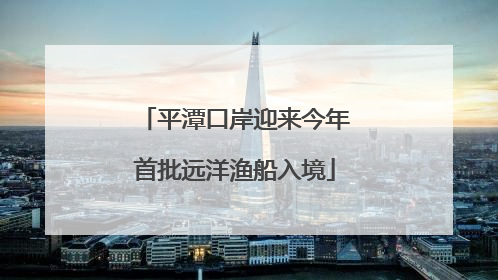 平潭口岸迎来今年首批远洋渔船入境