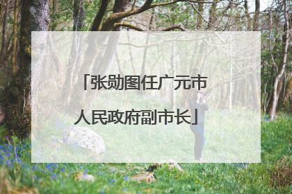 张勋图任广元市人民政府副市长