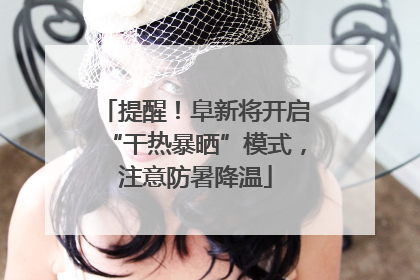 提醒！阜新将开启“干热暴晒”模式，注意防暑降温