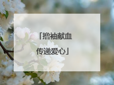 撸袖献血 传递爱心