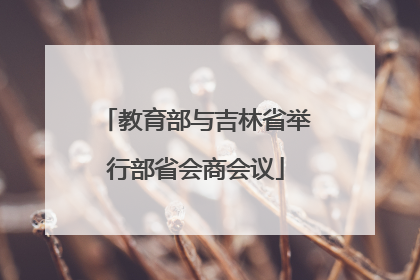 教育部与吉林省举行部省会商会议