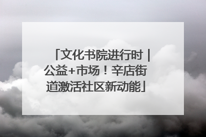 文化书院进行时｜公益+市场！辛店街道激活社区新动能