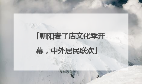 朝阳麦子店文化季开幕，中外居民联欢