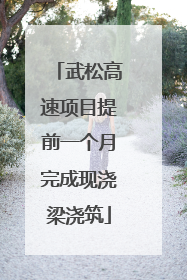 武松高速项目提前一个月完成现浇梁浇筑