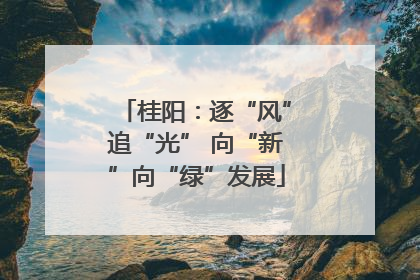 桂阳：逐“风”追“光” 向“新”向“绿”发展