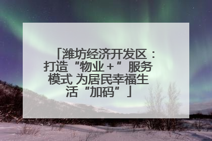 潍坊经济开发区：打造“物业＋”服务模式 为居民幸福生活“加码”