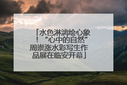 水色淋漓绘心象！“心中的自然”周崇涨水彩写生作品展在临安开幕