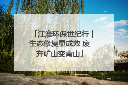 江淮环保世纪行｜生态修复显成效 废弃矿山变青山