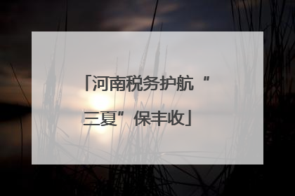 河南税务护航“三夏”保丰收