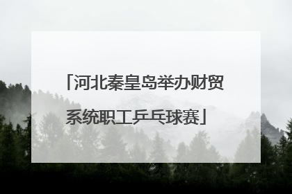 河北秦皇岛举办财贸系统职工乒乓球赛