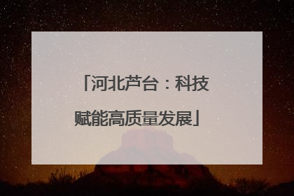 河北芦台：科技赋能高质量发展