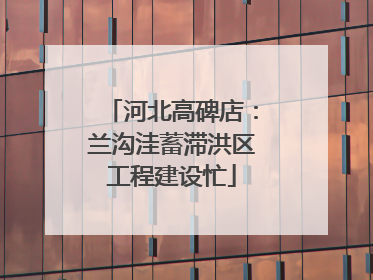 河北高碑店：兰沟洼蓄滞洪区工程建设忙