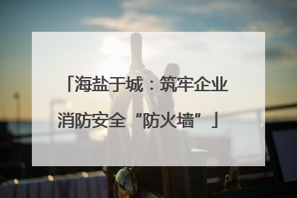 海盐于城：筑牢企业消防安全“防火墙”