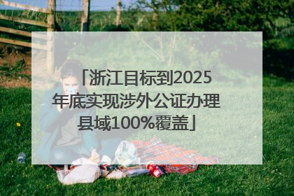浙江目标到2025年底实现涉外公证办理县域100%覆盖